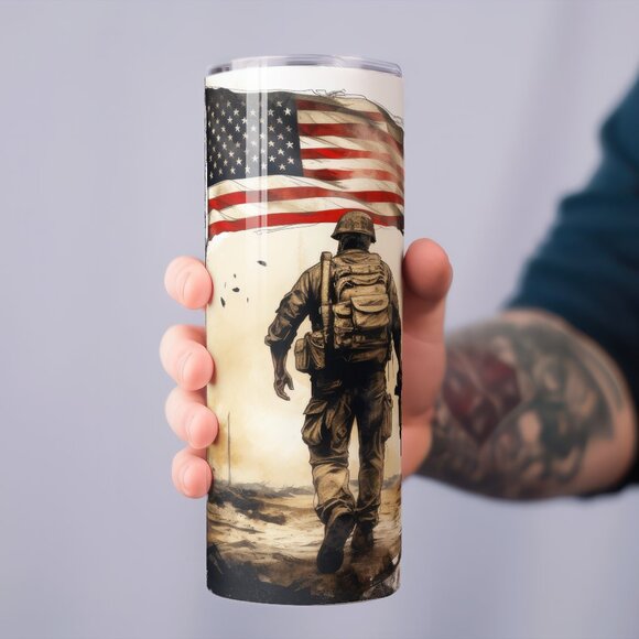 Veteran coffee mug gift set, thinking of you, gifts for him, thermos - Picture 3 of 5